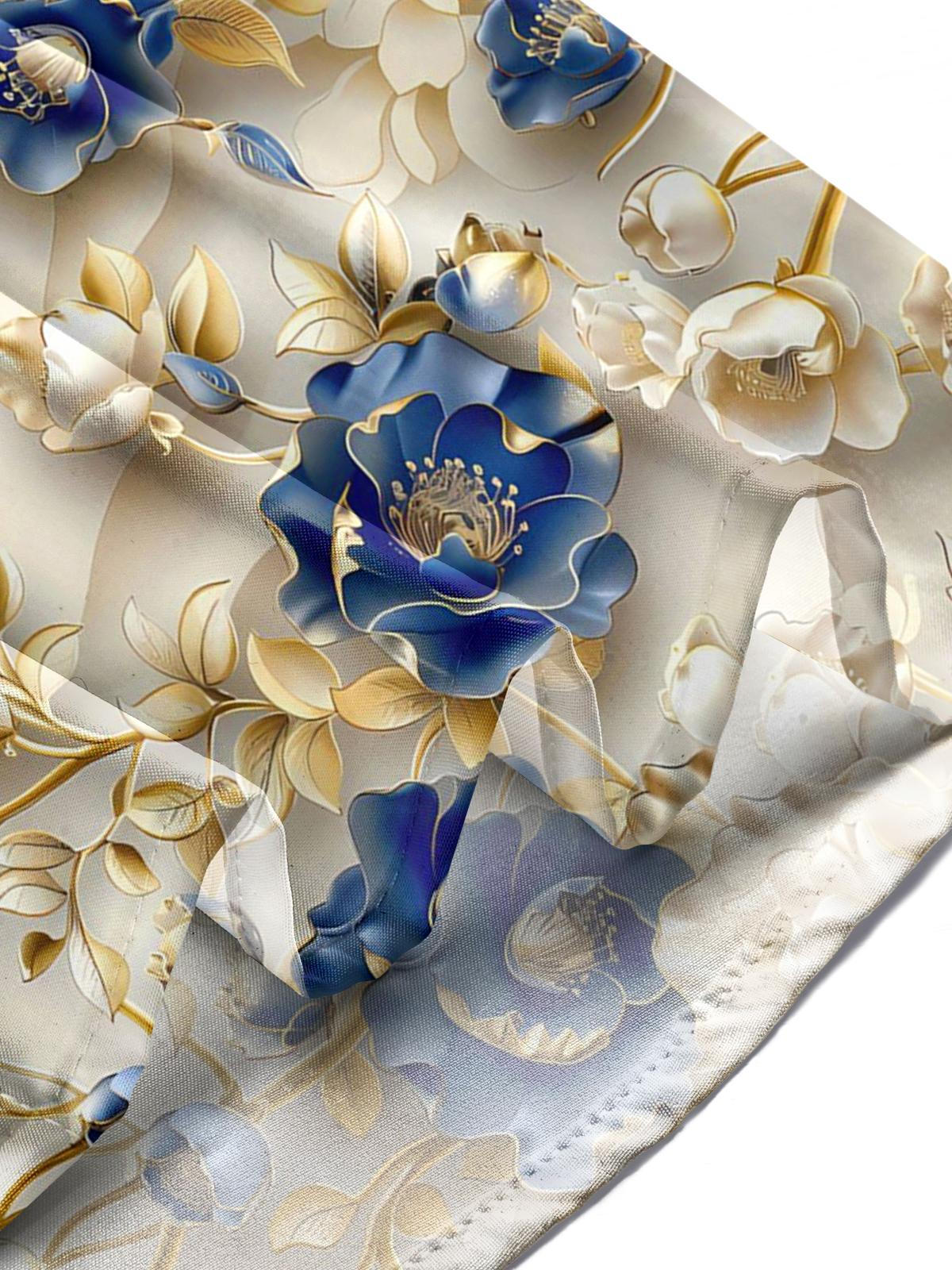 Floral Men's Pocket Short Sleeve Shirts