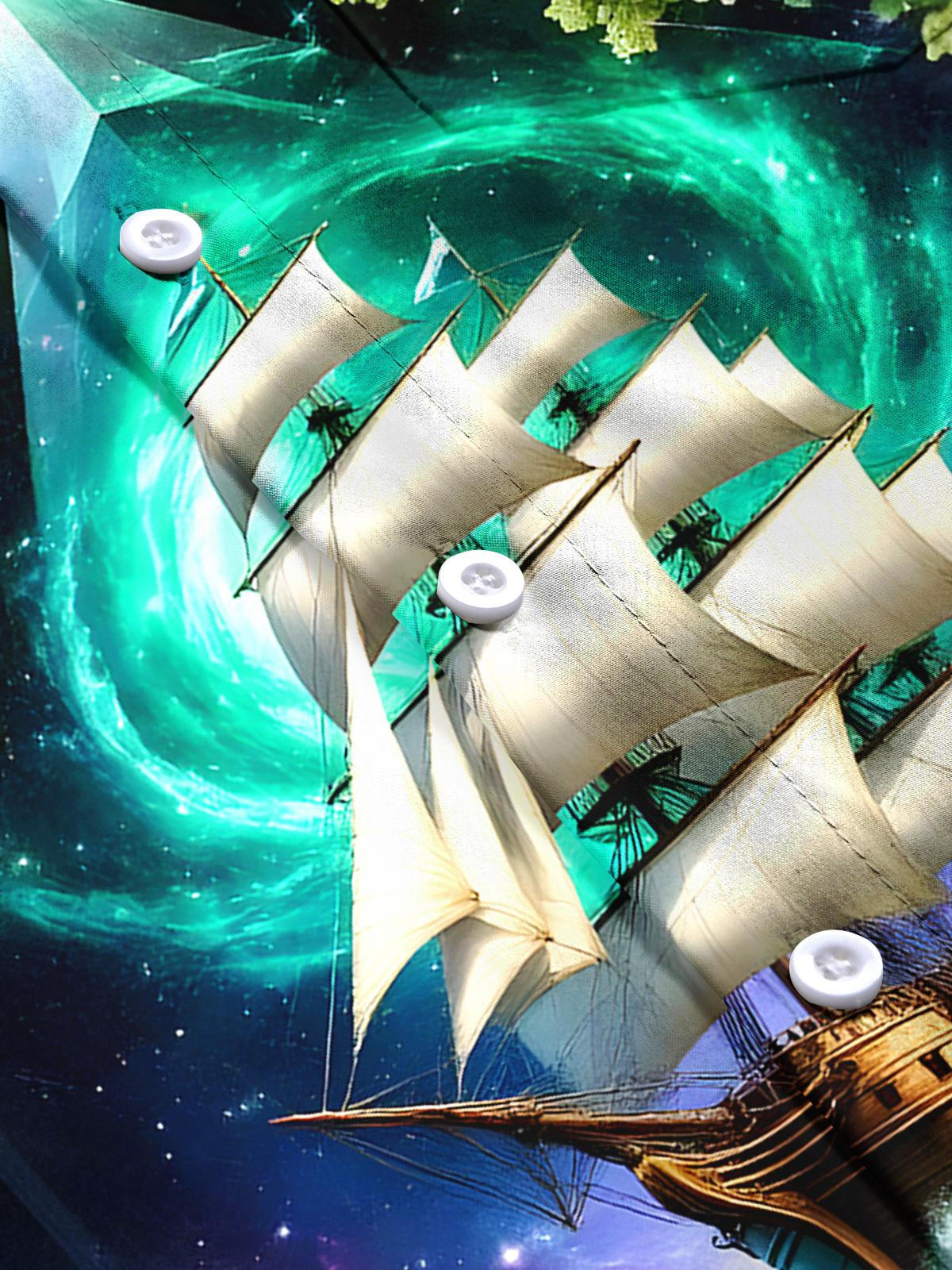 Hawaiian Boat Floral Men's Pocket Short Sleeve Shirts