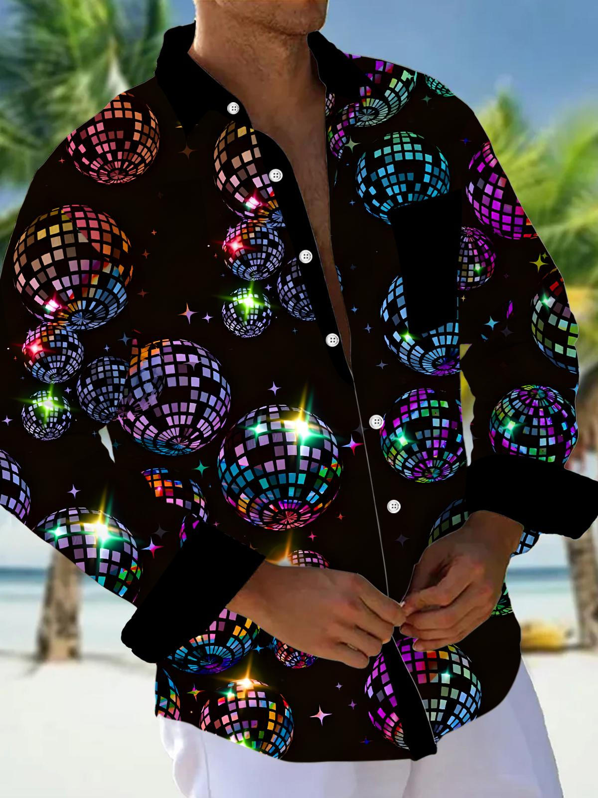 Disco Men's Pocket Long Sleeve Shirts