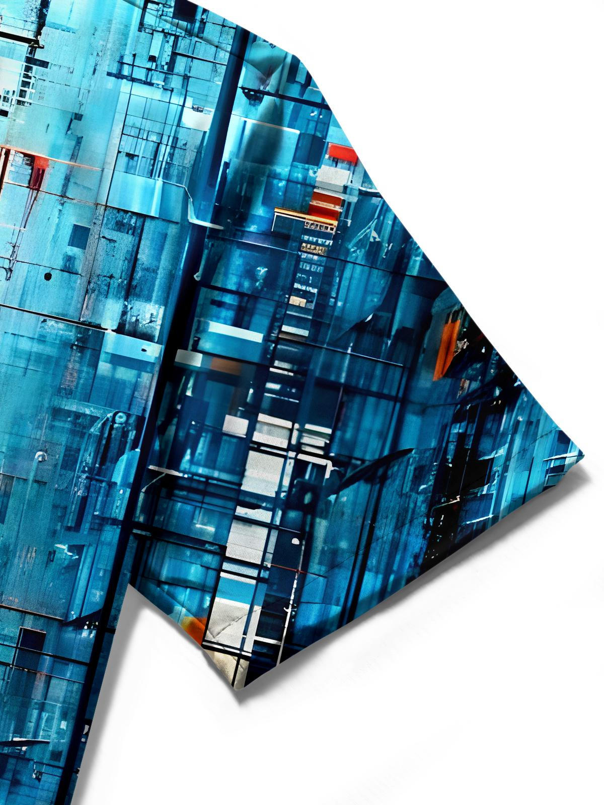 Geometry Men's Pocket Short Sleeve Shirts