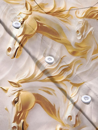 men's printed shirt close-up short sleeve
