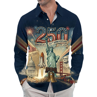 men's button up shirt Independence Day view 24