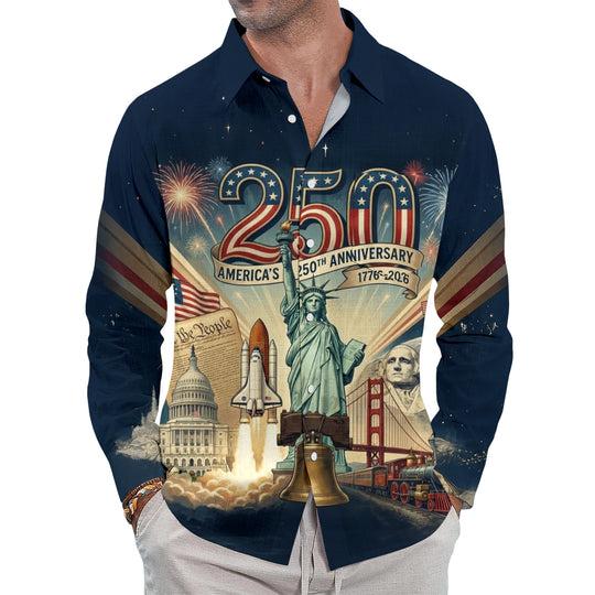 men's button up shirt Independence Day view 24