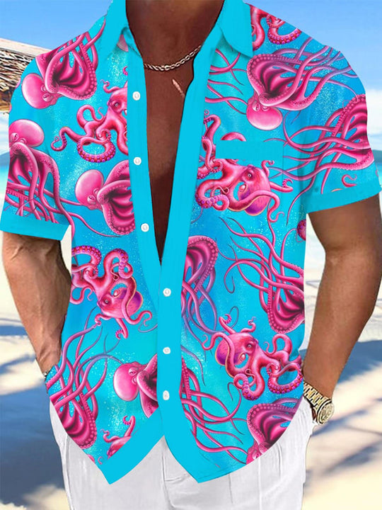 men's patterned sweater shirt front view