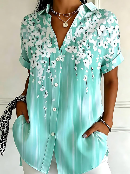 Floral Women's Short Sleeve Shirts
