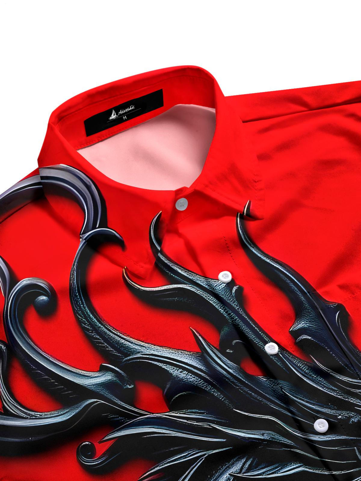 Dragon Men's Pocket Long Sleeve Shirts