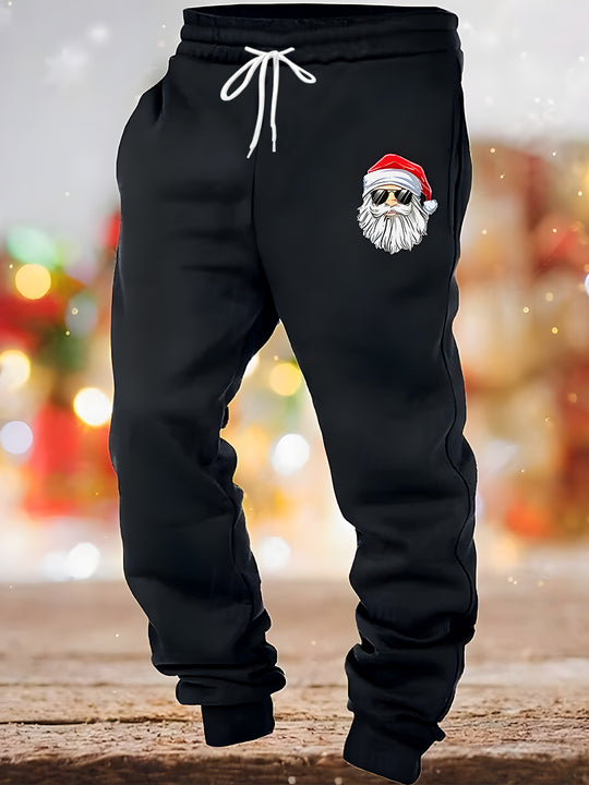 men's Christmas casual pants close-up festive