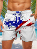 American Flag Men's Shorts With Pocket