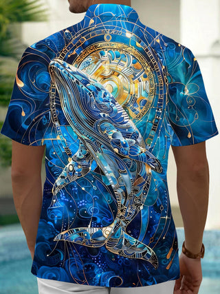 men's aloha shirt back view