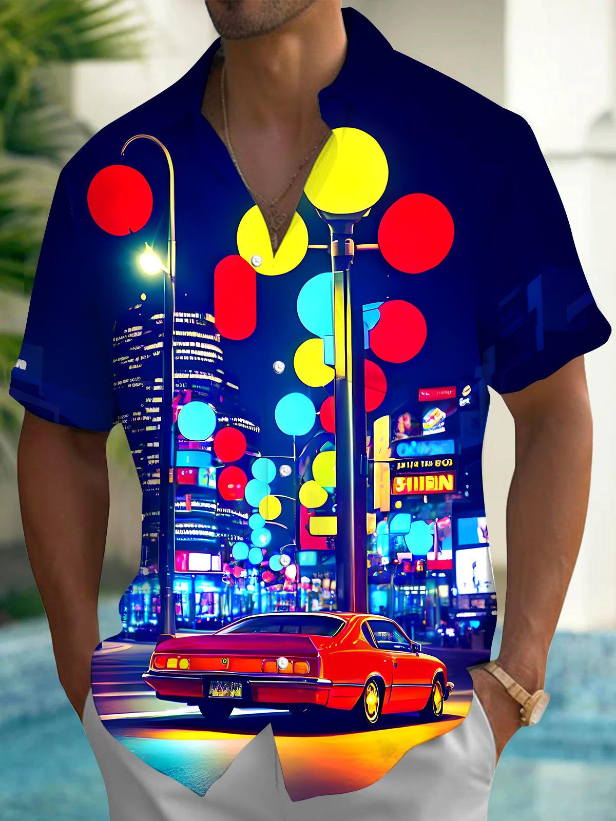 Street Car Men's Pocket Short Sleeve Shirts