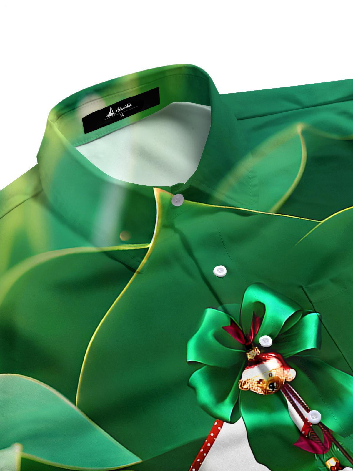 Christmas Stockings Men's Pocket Short Sleeve Shirts