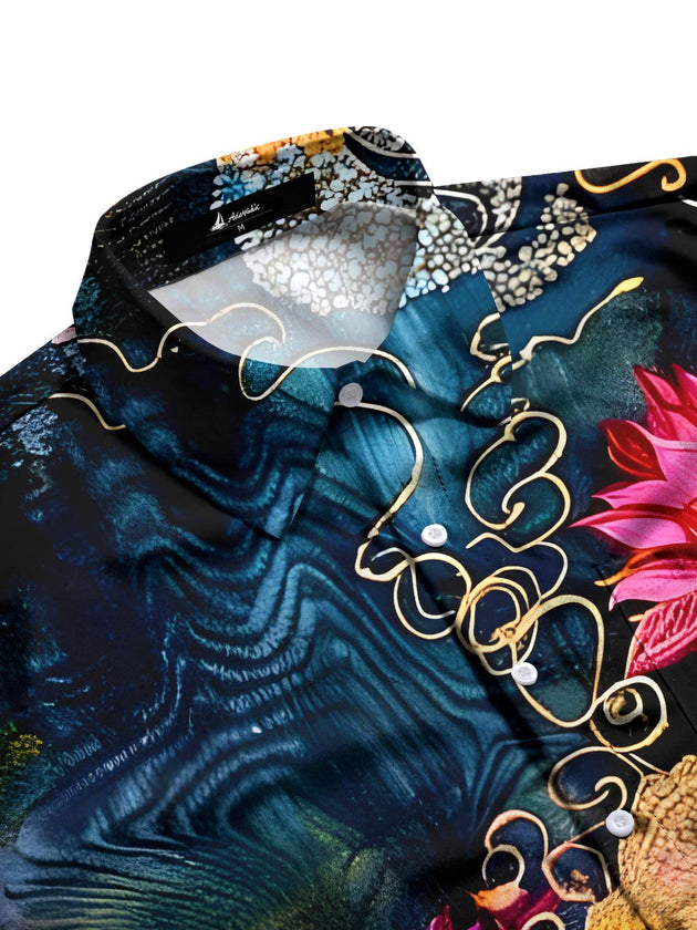 men's botanical shirt side view