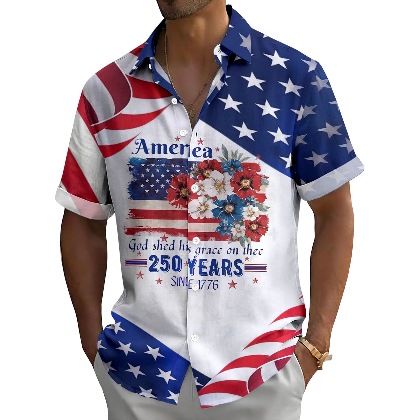 men's casual shirt Independence Day view 17