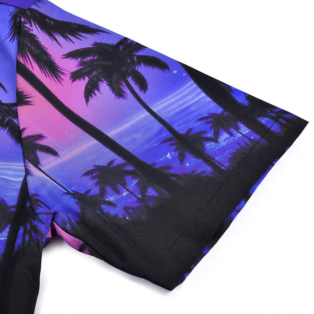 Adaychic Hawaiian Shirt for Men Palm Tree Short Sleeve Button Down Beach Shirts Summer Tops for Party Dating Travel Vacation reliable