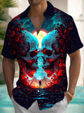 Skull Men's Pocket Short Sleeve Shirts