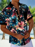 Floral Men's Pocket Short Sleeve Shirts