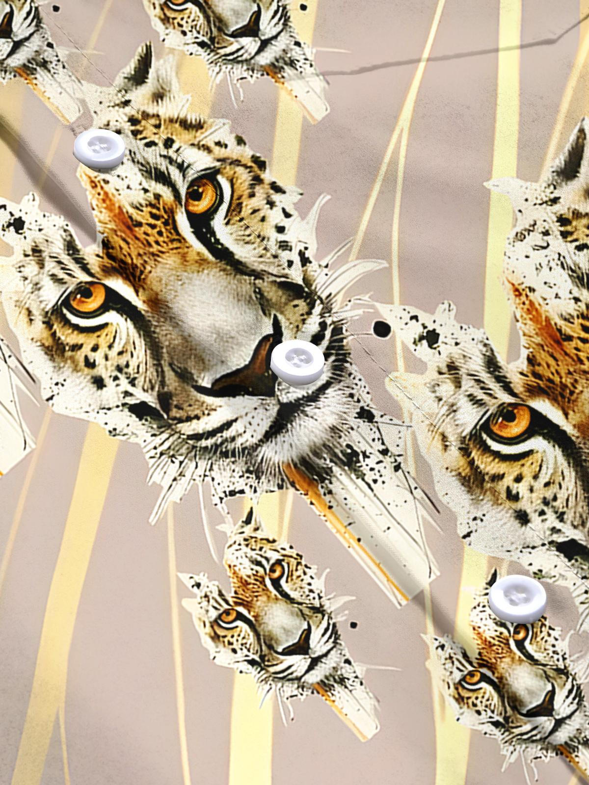 Cheetah Men's Pocket Short Sleeve Shirts