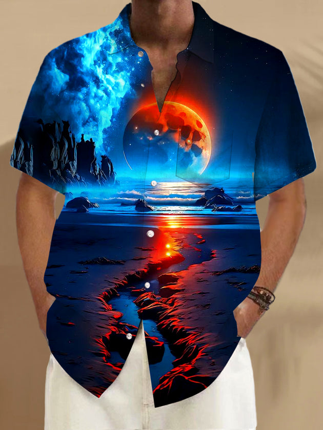 men's patterned sweater shirt front view