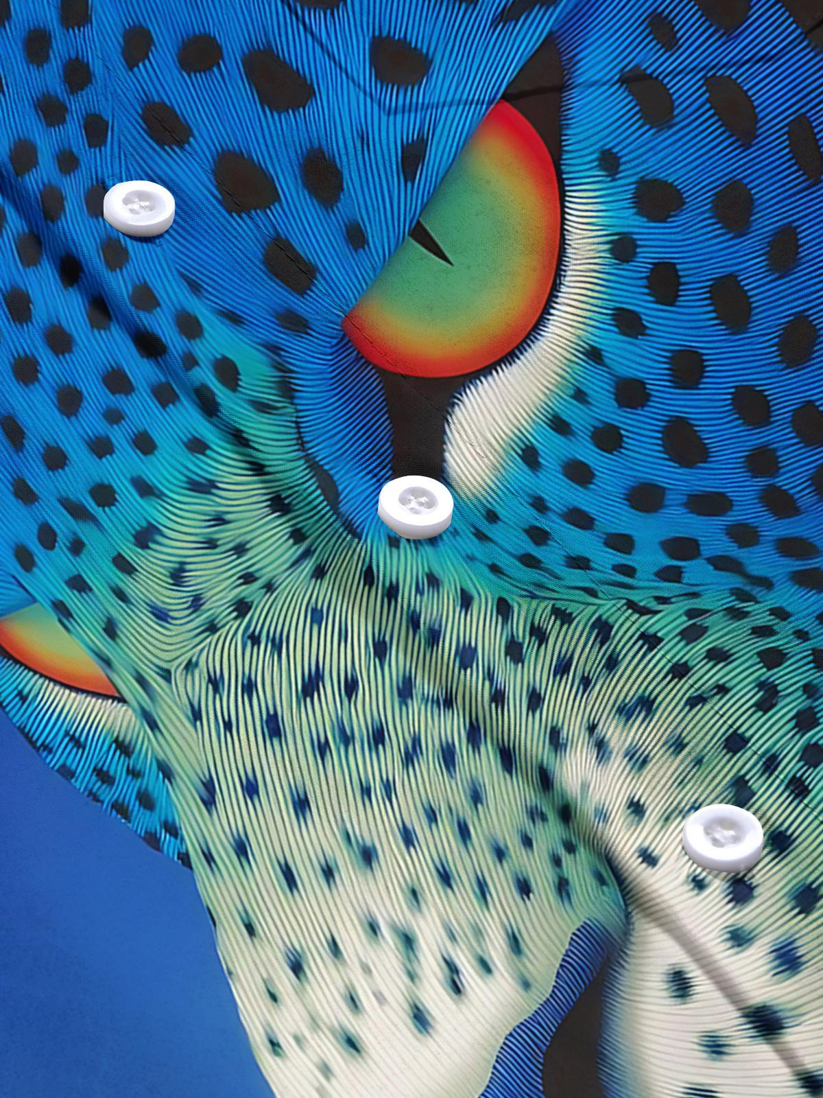 Leopard Print Men's Pocket Short Sleeve Shirts