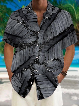 men's Hawaiian shirt front view tropical beach vacation