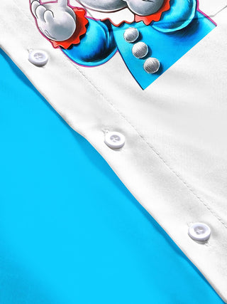 men's printed short sleeve flat lay shirt