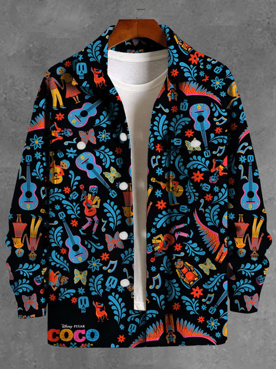 men's casual jacket shirt front view