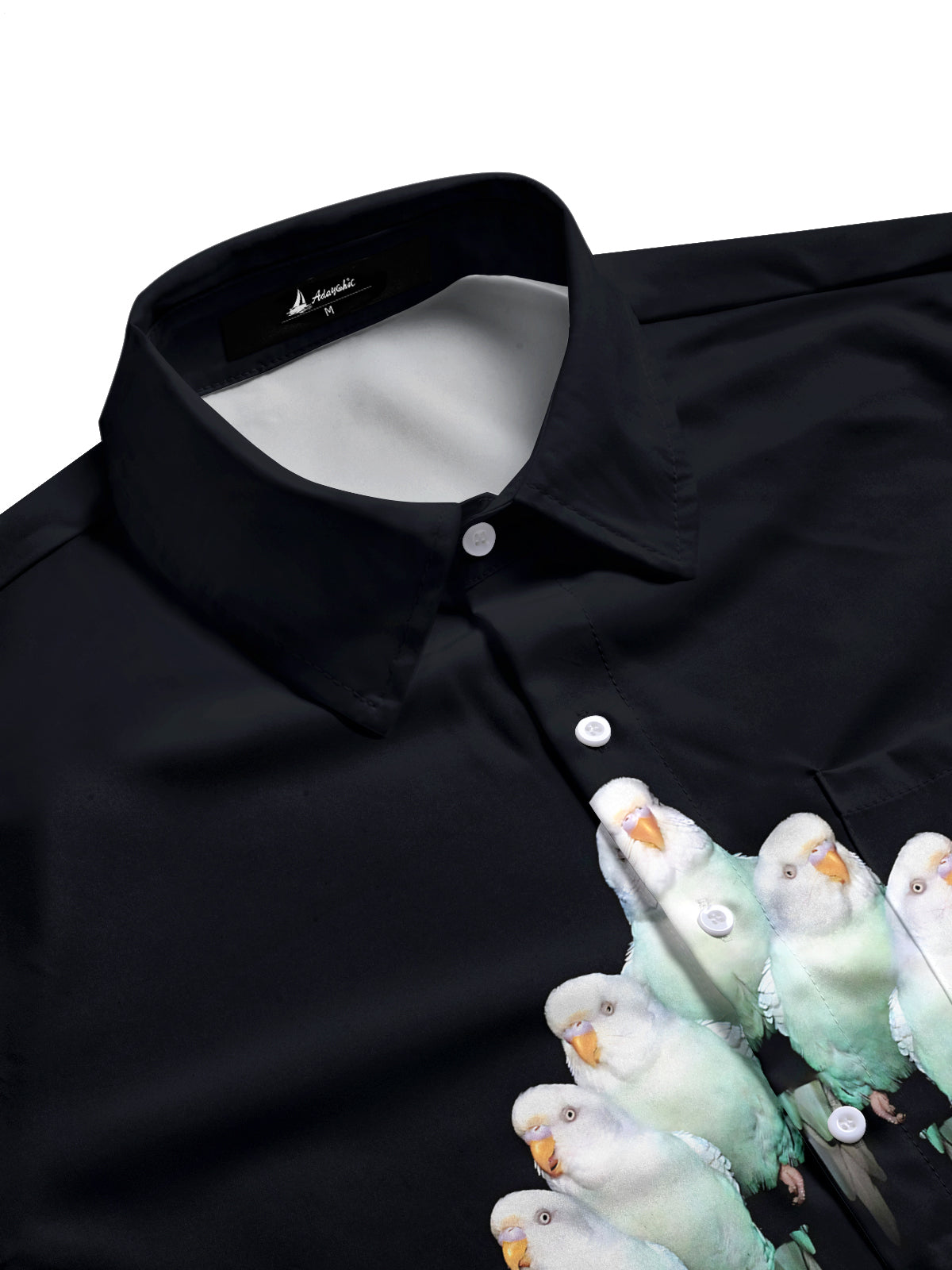 men's exotic pattern shirt side view