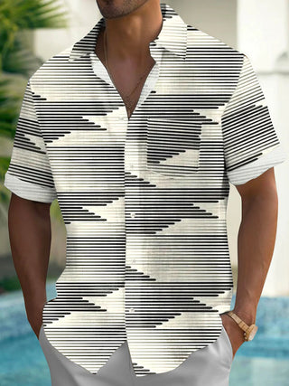 men's patterned sweater shirt front view