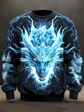 Dragon Round Neck Long Sleeve Men's Top