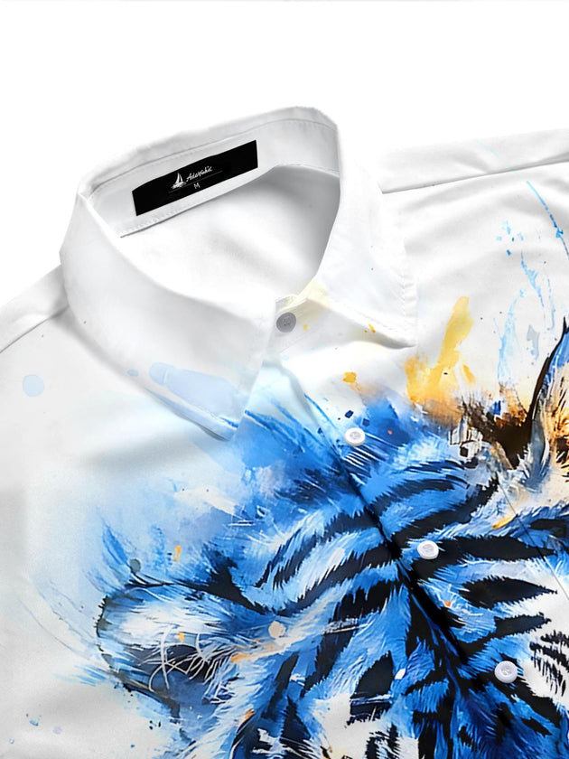 Tiger Men's Pocket Short Sleeve Shirts