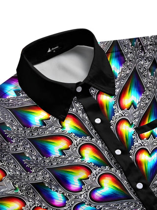 men's tie-dye shirt side view