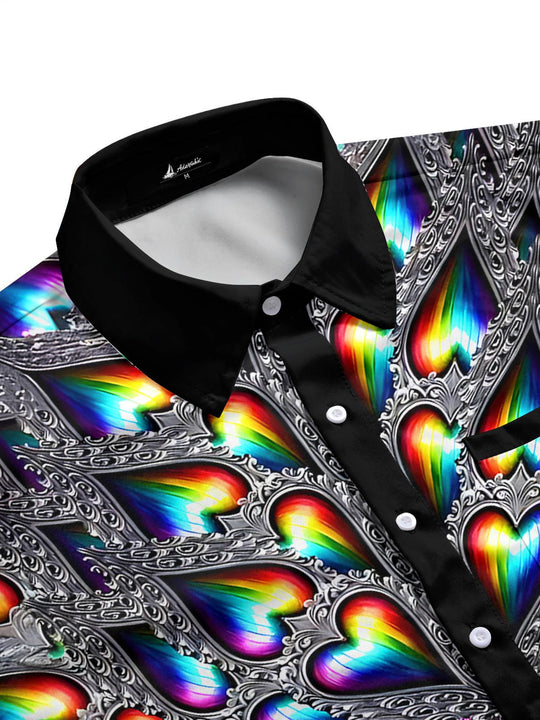 men's tie-dye shirt side view