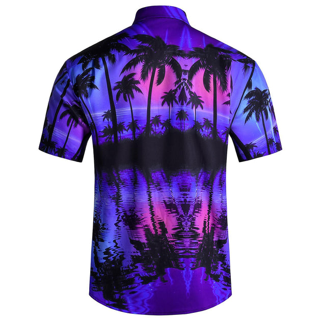 Adaychic Hawaiian Shirt for Men Palm Tree Short Sleeve Button Down Beach Shirts Summer Tops for Party Dating Travel Vacation reliable