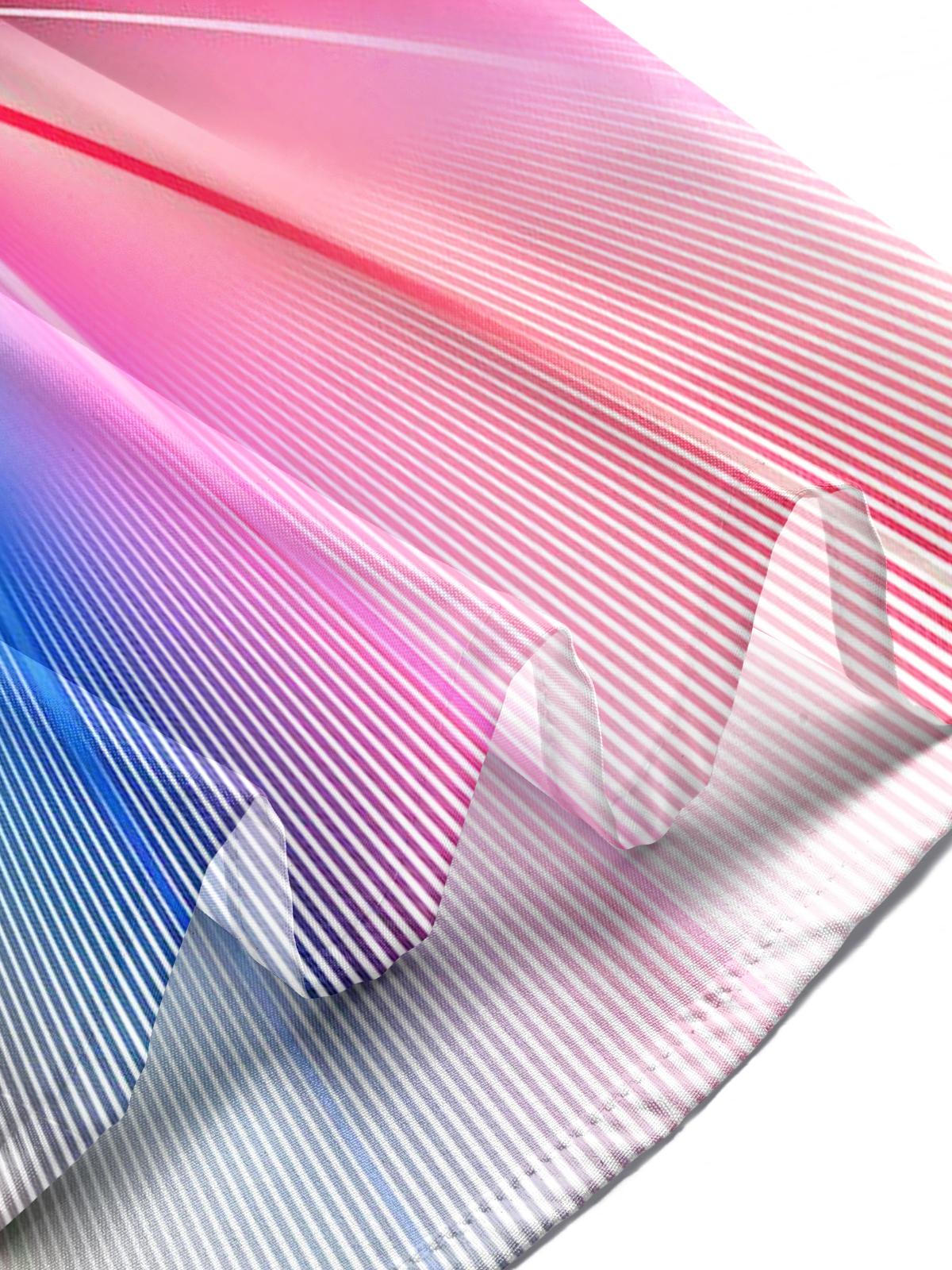 Tie Dye Geometry Men's Pocket Short Sleeve Shirts