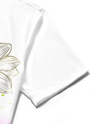 men's Hawaiian shirt close-up short sleeve