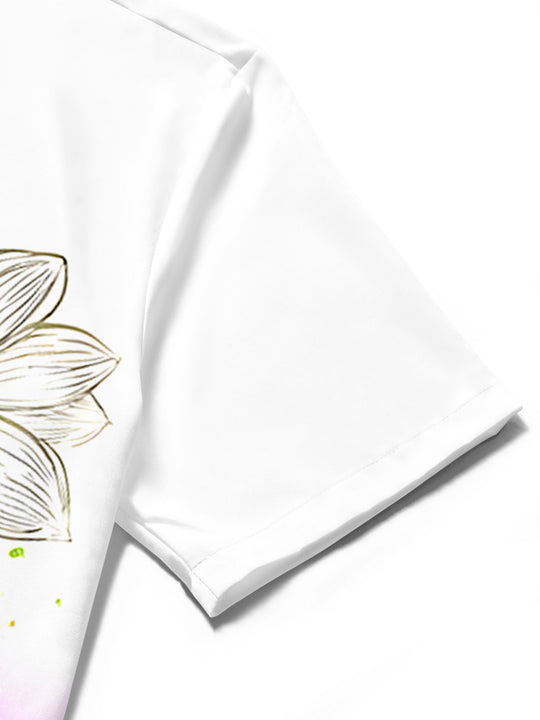 men's Hawaiian shirt close-up short sleeve
