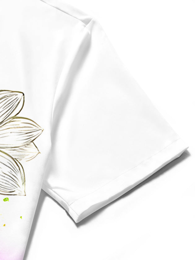 men's Hawaiian shirt close-up short sleeve