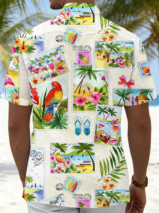 men's aloha shirt back view