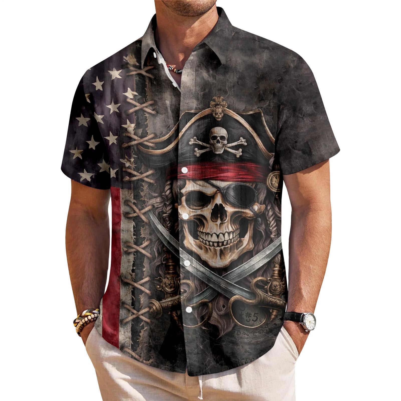 men's Hawaiian shirt Independence Day view 17