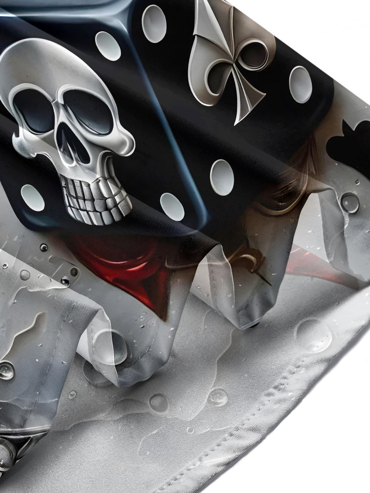 Skull Poker Men's Pocket Short Sleeve Shirts