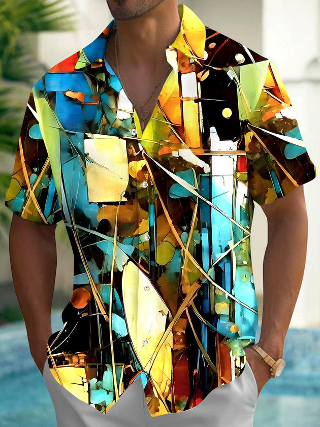 men's tie dye shirt front view