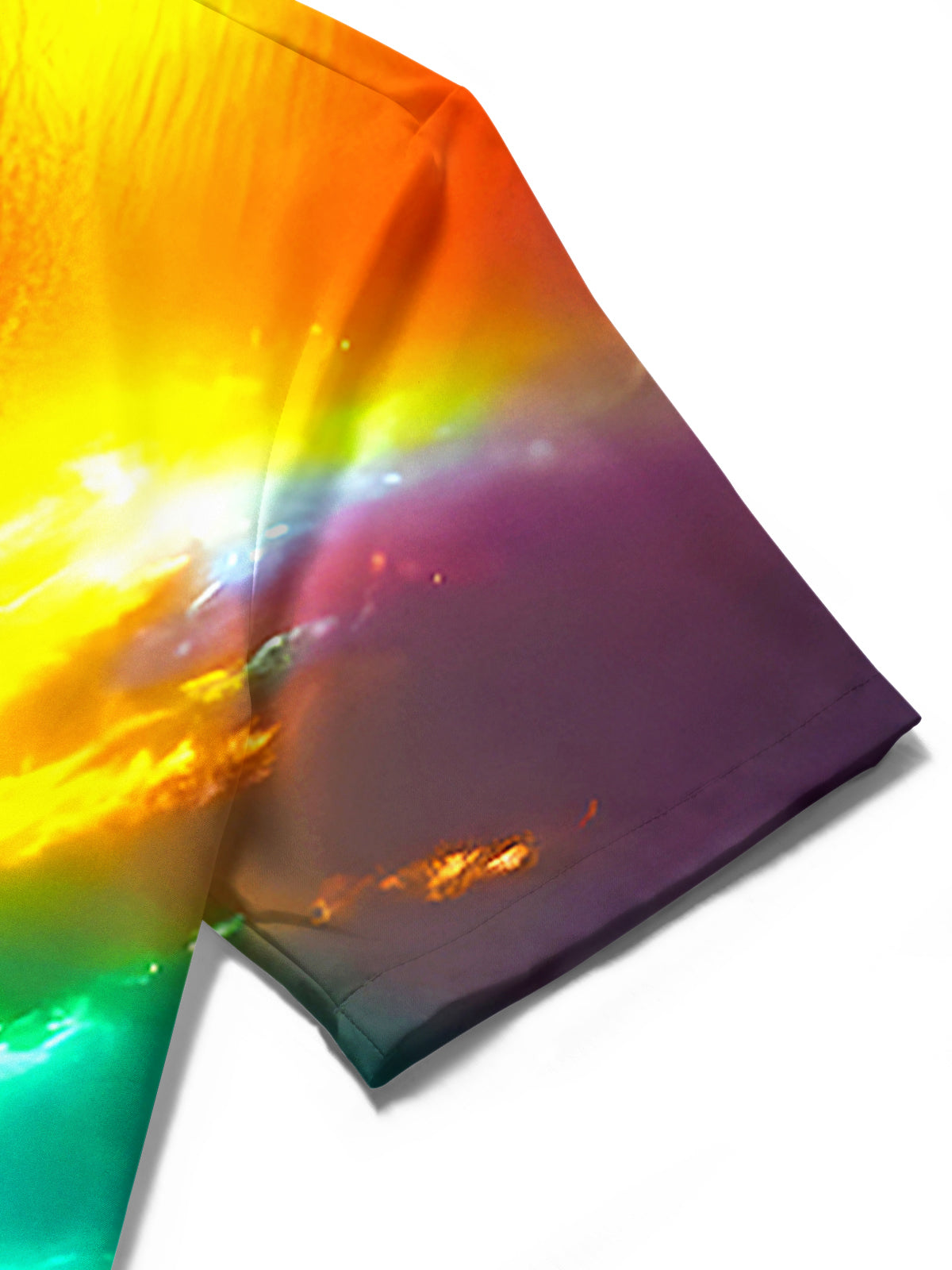 Hawaiian Tie Dye Boat Men's Pocket Short Sleeve Shirts