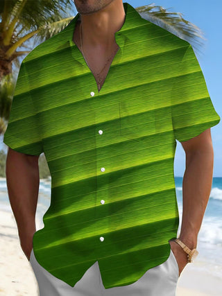 men's green shirt front view
