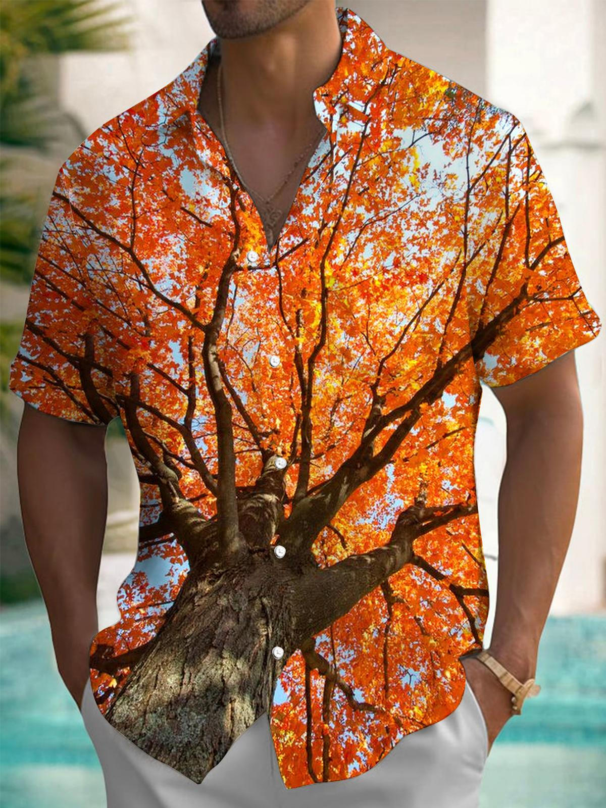 Tree Men's Pocket Short Sleeve Shirts