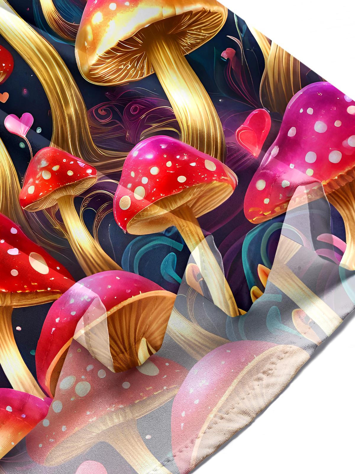 Mushroom Men's Pocket Long Sleeve Shirts