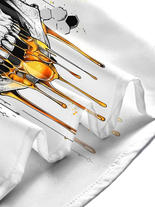 Skull Bee Men's Pocket Short Sleeve Shirts