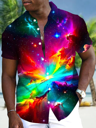 men's tie dye shirt front view
