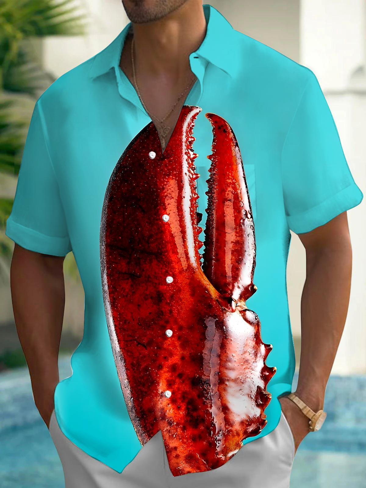 Lobster Men's Pocket Short Sleeve Shirts