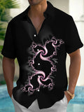 Abstract Men's Pocket Short Sleeve Shirts