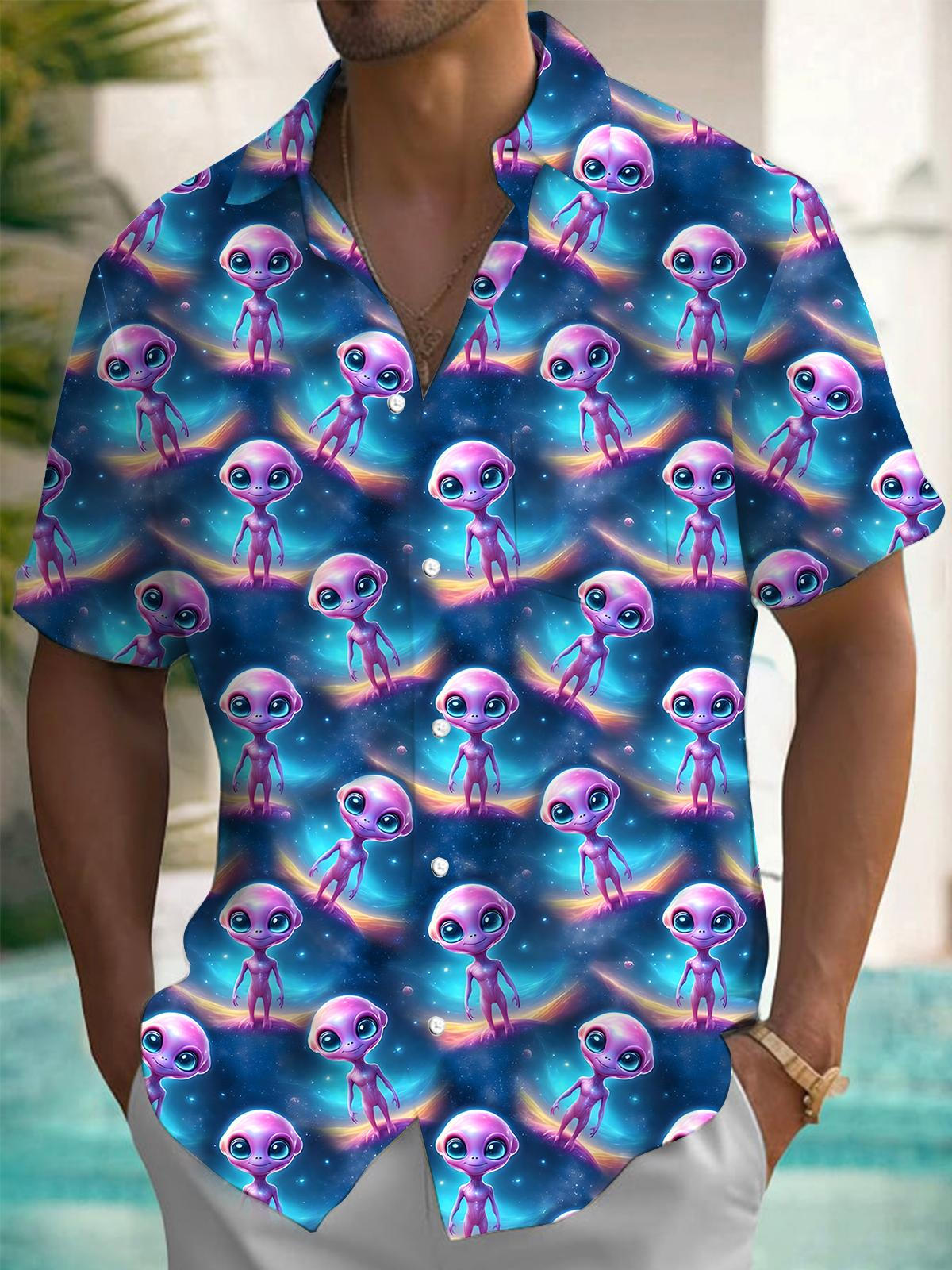 Alien Men's Pocket Short Sleeve Shirts